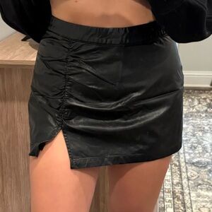 Black Ruched Mini Skirt Cotton Candy LA Skort